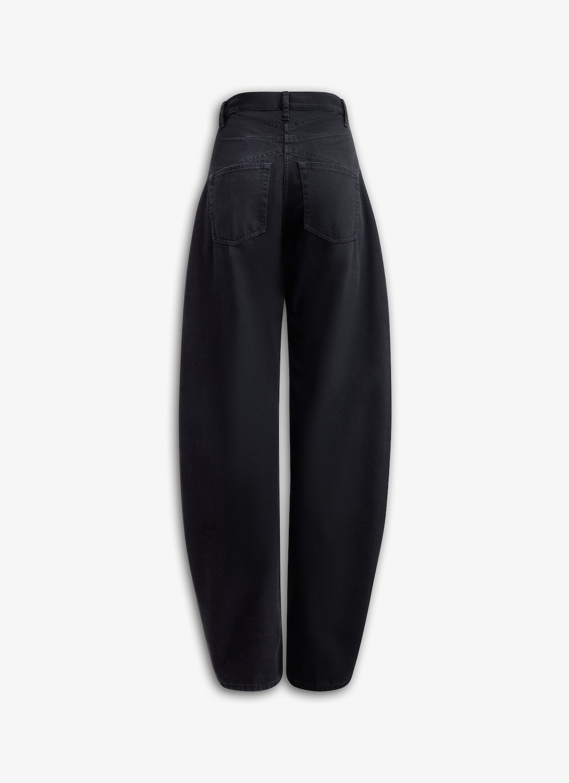 ROUND JEANS IN DENIM ALAÏA BLACK ROUND JEANS IN DENIM